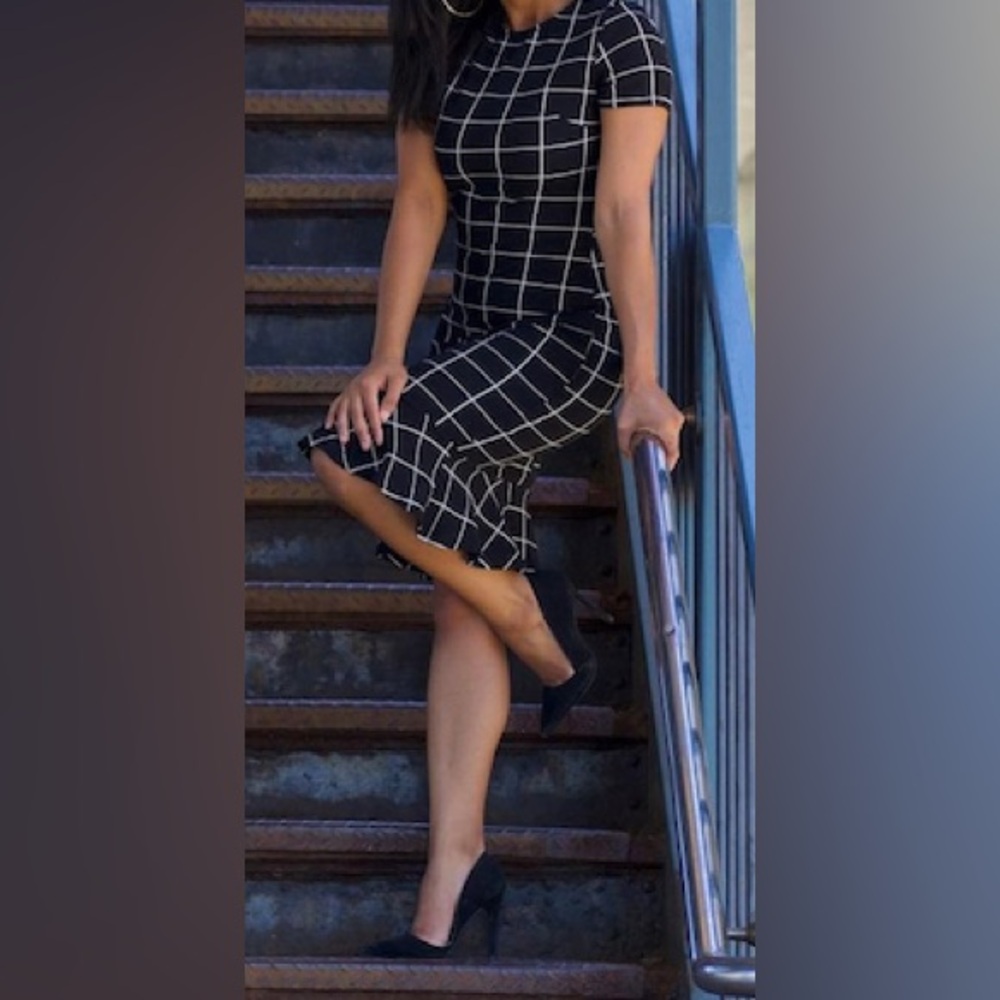 Shein Classy Black & White Dress. Like New!